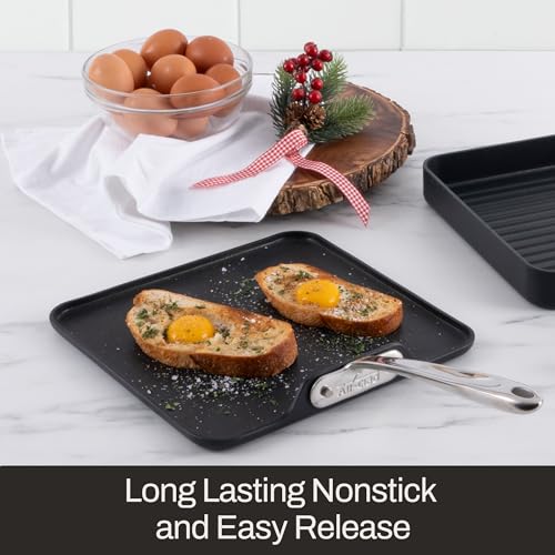 image for All-Clad HA1 Hard Anodized Nonstick Griddle 11x11 Inch Oven Broiler Sa