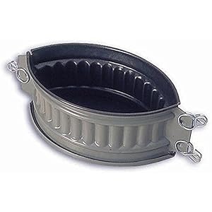 Pate Mold, 8-1/4” L X 5-1/2” W X 3-1/2” H, Oval, Non-Stick, Steel