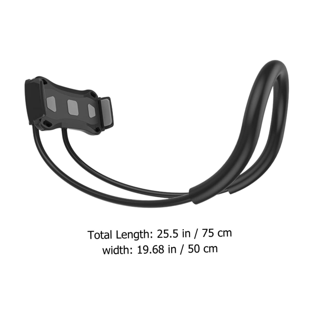 iplusmile Soporte para Teléfono Móvil para Colgar Cuello, Soporte Flexible Multifuncional para Celular y Tableta, Material Aluminio y Silicona, Color Negro