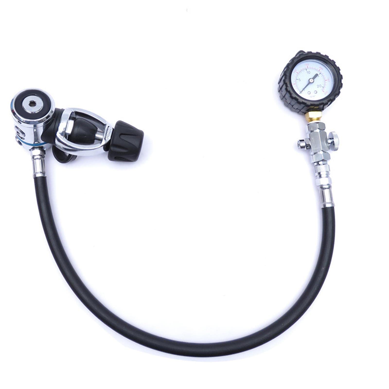 Harilla Scuba Diving Pressure Gauges Checker - 1ST Stage Scuba Dive Tank Regulator- 300 PSI Underwater Accessories