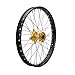 Tusk Impact Complete Wheel - Front 21 x 1.60 Black Rim/Silver Spoke/Yellow Hub - Fits: Suzuki RMZ250 2007-2019