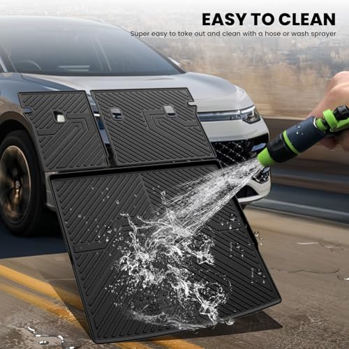 Image of LASFIT Cargo Mat Liner & Seatback Mat for Volkswagen Tiguan 2025 2026 SUV, Custom Fit All-Weather Premium TPE Backrest & Trunk Mats Liners for SUV VW Tiguan Accessorie, Easy to Clean, Black