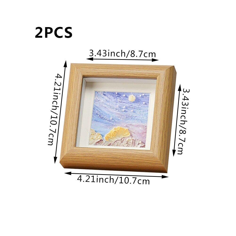 Lot De 3 Petits Cadres Dorés – Peinture à L’huile Sur Cuivre – Fait Main