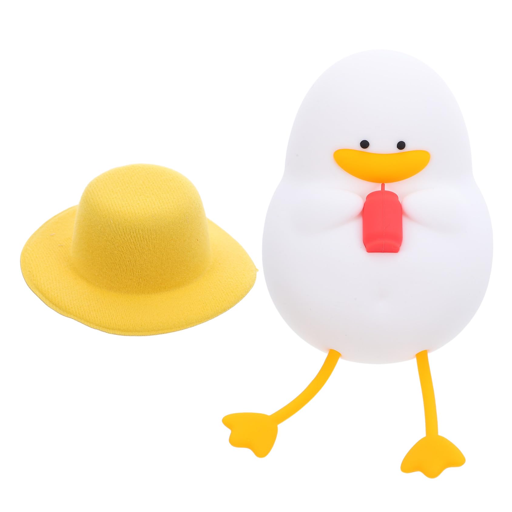 Angoily Luz de Noche de Guardería Luz LED para Dormir Forma de Pato de Silicona Control Táctil para Habitación Infantil