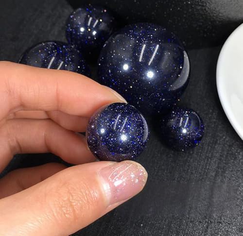 Esfera de arenisca azul de 42mm para decoracion Feng Shui 7