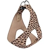 Susan Lanci Designs Premium Ultrasuede Step in Harness for Dog and Pets, Cheetah, XX-Small