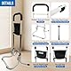 JAOGAUS Aufstehhilfe Toilette, Gehhilfe für Senioren, Aufstehhilfe Bett Höhenverstellbar 76-91 cm (mit Smart Sensor-Licht + Aufbewahrungstasche), Stehhilfe für Sofa/Treppen