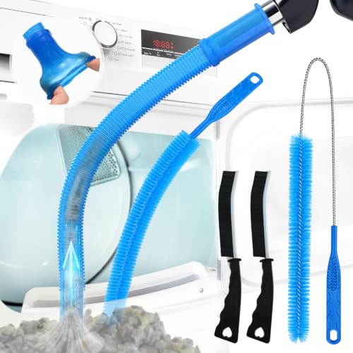 Sealegend 5Pack Dryer Vent Cleaner Kit Vacuum Hose Attachment & Brush Blue