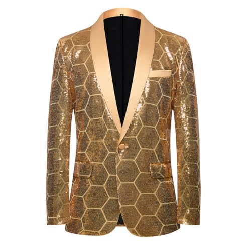 Blazer à paillettes en nid d'abeille veste homme idéale pour soirée chic