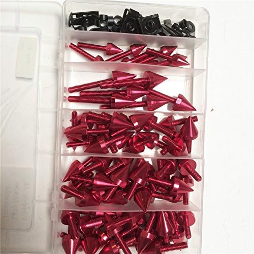 HONGK- Spike Fairing windscreen Bolts kits Screws Compatible with GSXR600 750 1000 Hayabusa RED [B01BN0OH0Y]