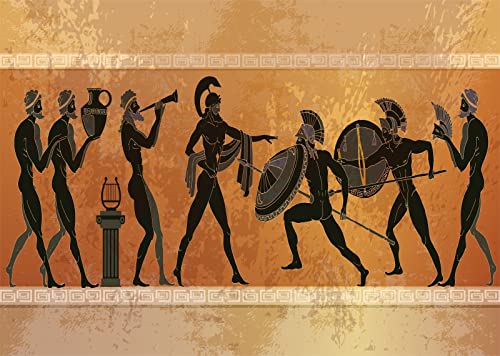 Loccor Fabric 5x3ft Ancient Greece Warrior Backdrop Ancient - Want It All