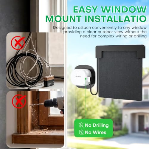 HomiQ Solar Window Security Camera, Indoor Cam with Rechargeable Battery - image 7