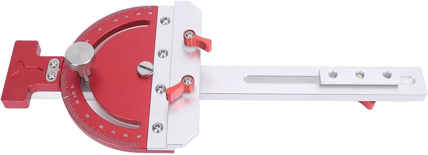 SUNGOOYUE Miter Assembly, Reliable Aluminum Alloy Adjustable Table Saw Miter for Home Woodworking Projects