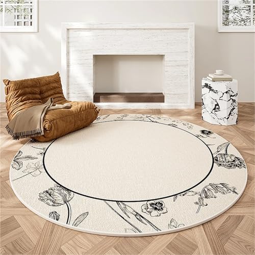 Alfombras Tejidas RTTYIKU para Dormitorio Alfombra Suave Lavable Decorativa de Estilo Vintage 3