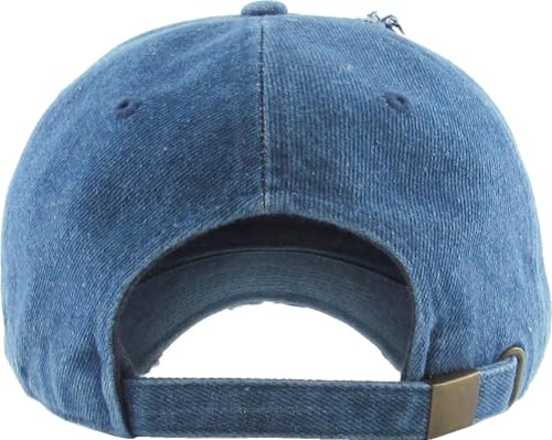 Image of KBETHOS Vintage Washed Distressed Cotton Dad Hat Baseball Cap Adjustable Polo Trucker Unisex Style Headwear