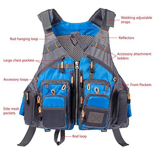 Gilet de Pêche Homme - Vert Armée - Multi-Poches Léger Respirant