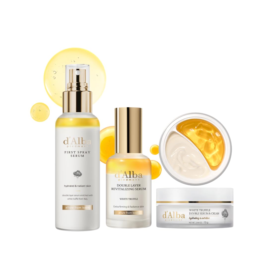 d'Alba First Spray Serum(100ml) + Double Layer Revitalizing Serum + Double Sérum et Crème