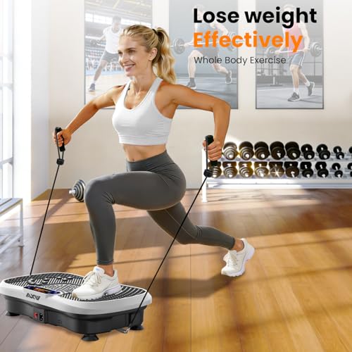 Image of AXV Vibration Plate Fitness Platform Exercise Machine Vibrating Shaking Full Body Shaker Workout Vibrate Stand Shake Board Sport for Weight Loss Fat Burner for Gym Home Office