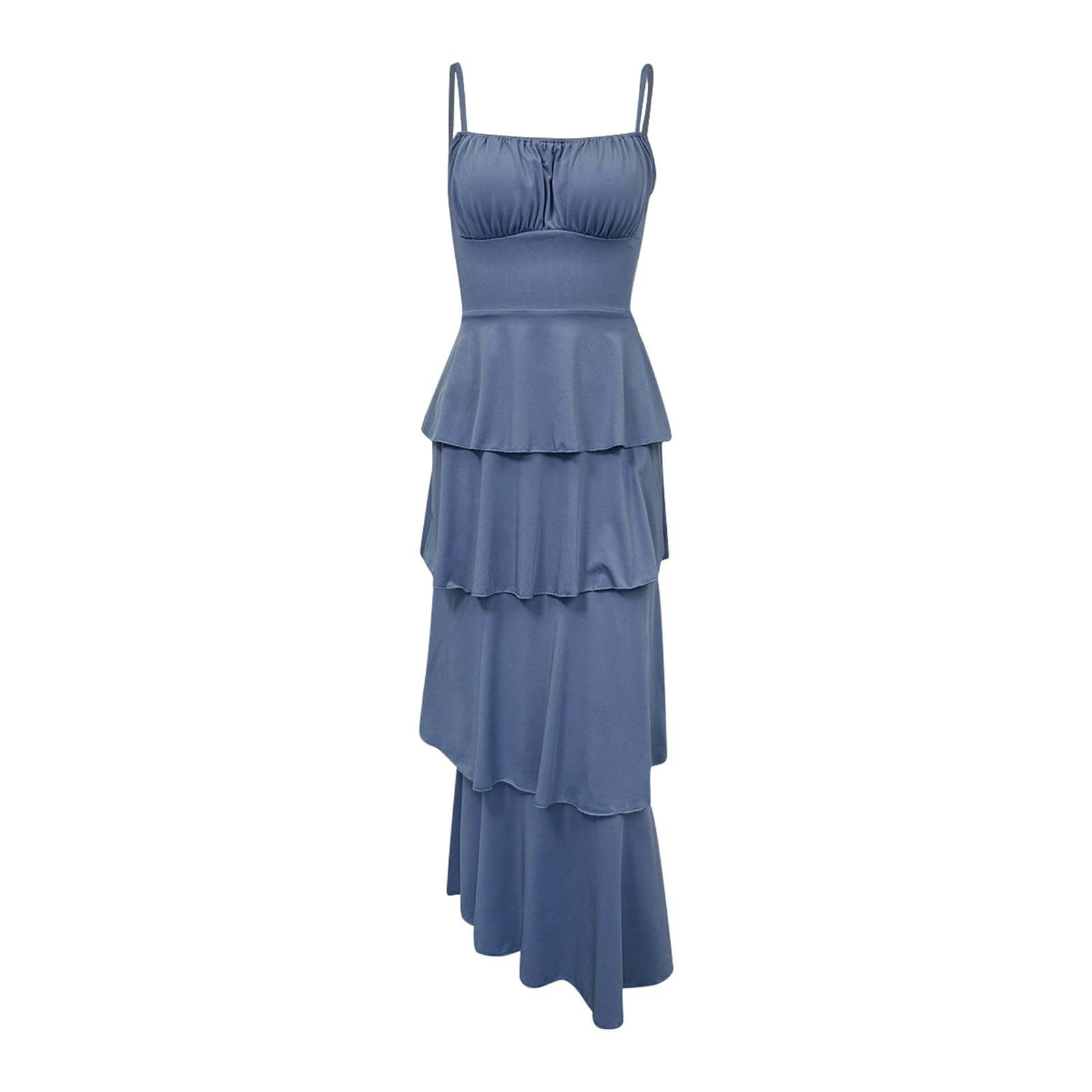 Générique Robe Casual Femme à Dos avec Bretelles Plissées et Nœud Élégant pour Une Mode et Séduisante