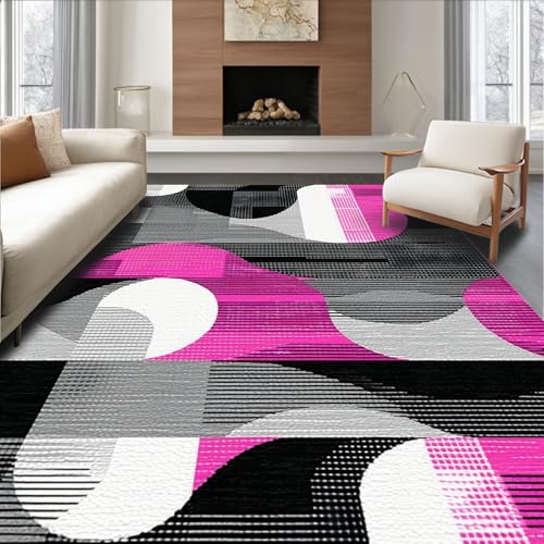 ODIKA Flatwoven High Traffic Area Rug 8x10, Contemporary Twisted Ripple