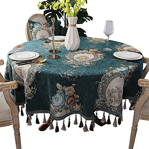 Nappe de table ronde style européen grande nappe ronde table à manger salon 220cm