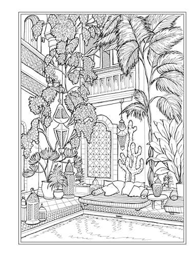 Creative Haven Wish You Were Here! Coloring Book