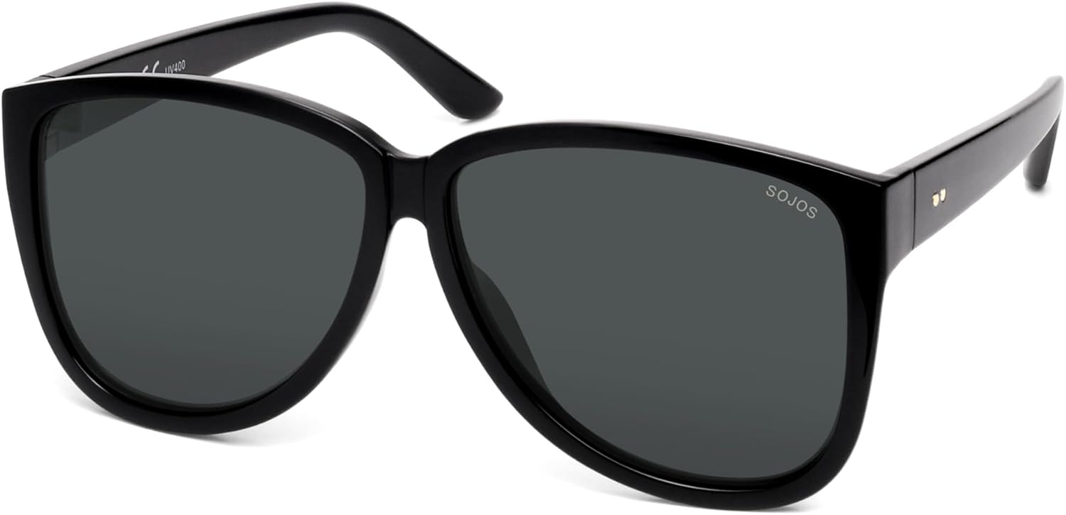 SOJOS Trendy Big Oversized Polarized Sunglasses Womens Mens, 70s 80s Large Retro Vintage Pilot Shades SJ2643 - Image 2