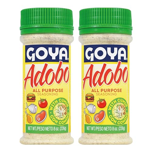 Adobo All Purpose Seasoning with Cumin by Goya, Poultry, Seafood, Meat, and Vegetable Seasoning, Fat Free and Calorie Free Latin Spice Blend, Mexican Seasoning, Pack of 2, 16.5oz. Bottles