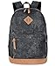 SAMGOO Unisex Lightweight Canvas College Backpacks Travel Hiking Laptop Backpack Rucksack Schoolbags School Book bag Daypack (Black Washed)