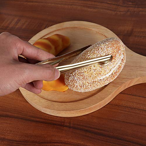 BESTONZON 4 peças de pinças de aço inoxidável de 15 cm, mini pinças de alimentos para servir, pinças