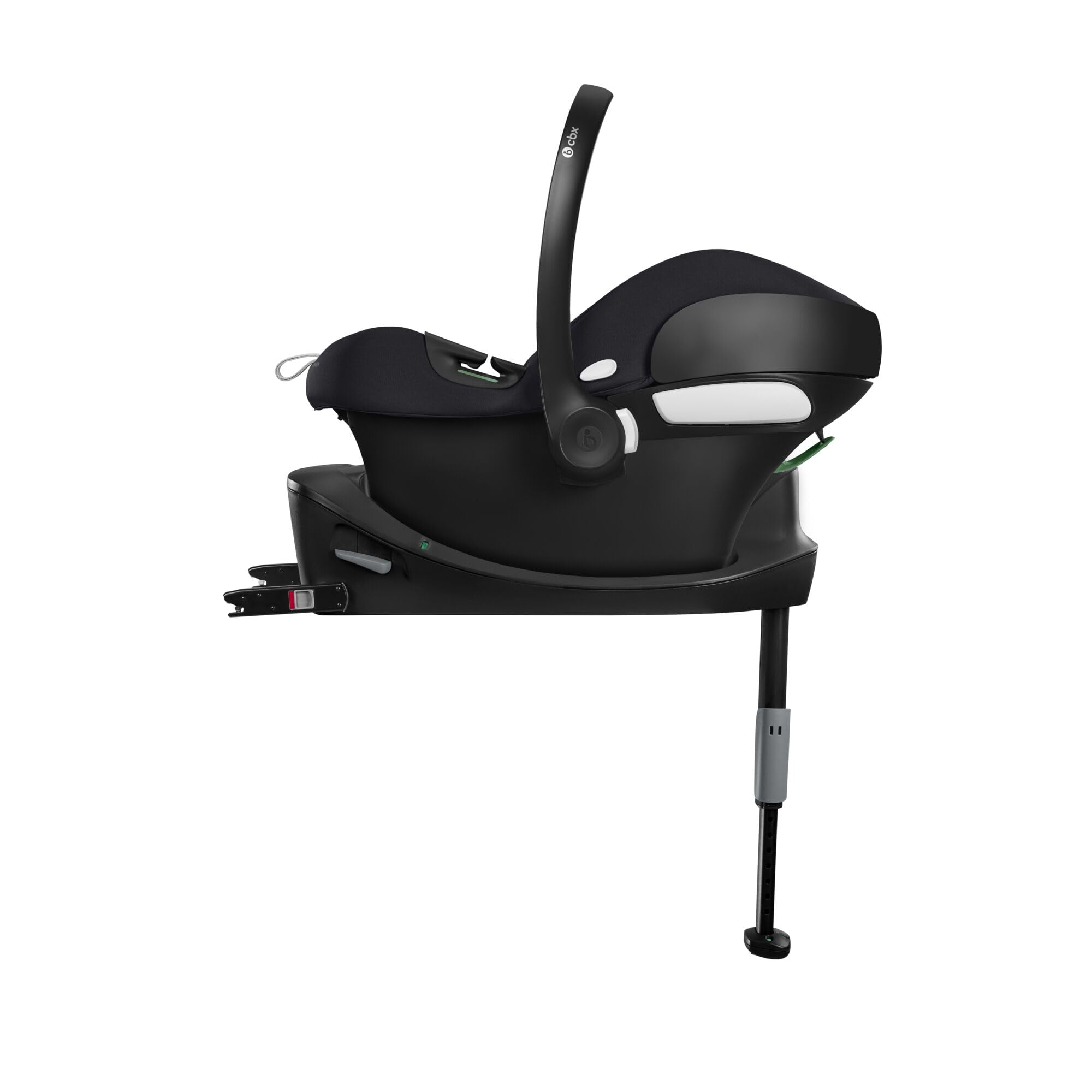 CYBEX Coque Aton B2 i-Size avec Base One, De la naissance à environ 24 mois, Max. 13 kg, Base Isofix et Coussin Réducteur pour Nouveau-né inclus, Compatible SensorSafe, Volcano Black