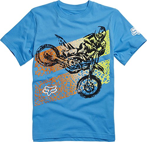 Fox Racing Boys Onaga Short-Sleeve Shirt Medium Light Blue