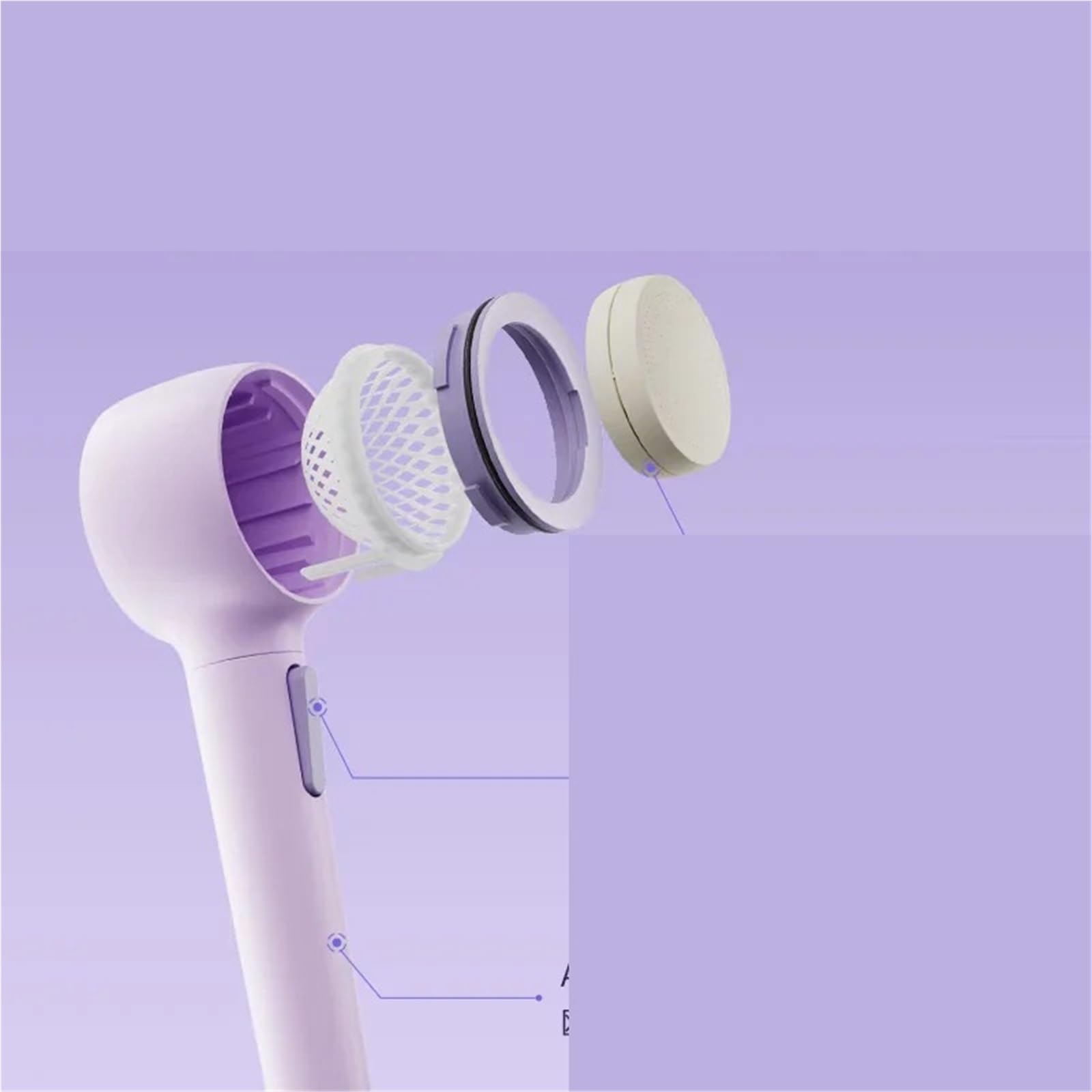 Pommeau de douche rond for enfants, buse pulvérisation d'eau douce, accessoires salle bains à haute pression, robinet toilette Pour Salle De Bain(White)