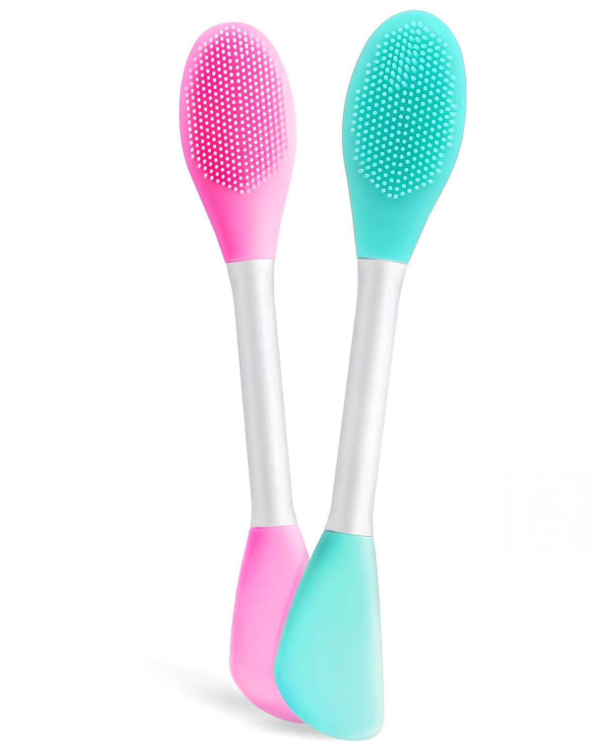 Face Scrubber,2 PCS Silicone Face Brush,Facial Cleansing Brush for Exfoliating,DIY Mask,Remove Blackheads,Deep Pore Cleansing