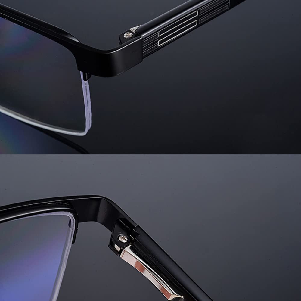 SFIVE Gafas De Lectura Fotocromaticas Media Caja Gafas De Sol HD Anti Luz Azul Gafas De Presbicia Hombres Multifoco Negro/Bronceado 1.0 1.5 2.0 2.5 3.0 (Color : Bronzed, Size : +3.5)