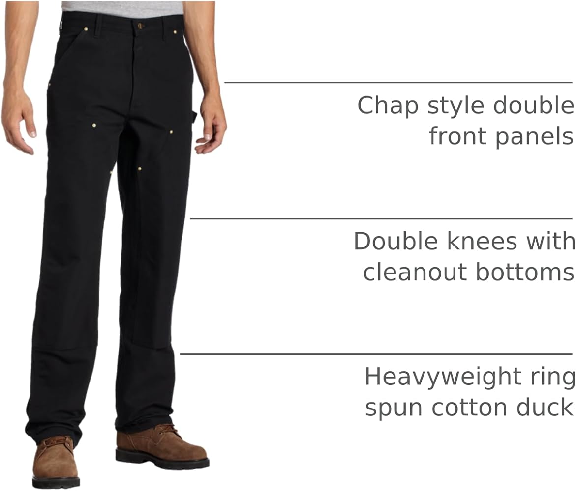 カーハート オーバーオール Carhartt Duck Double Carhartt Men's Loose Straight Washed Duck Double-Front
