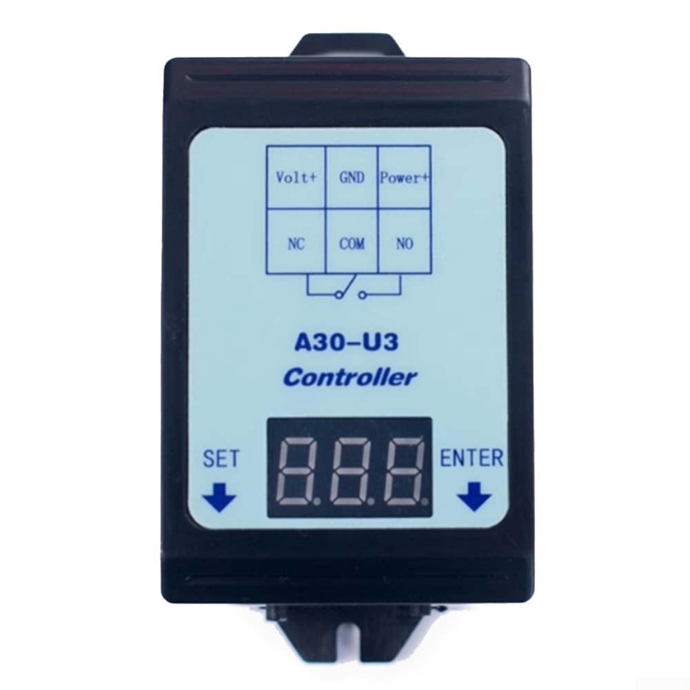 Relè di Tempo di Ritardo di Tensione DC A30-U3 Controller di Tempo di Ritardo 6-80V Gamma di Monitoraggio per Apparecchiature Elettriche per Carico di Contatto 30A 4 Modalità di Lavoro Tempo di