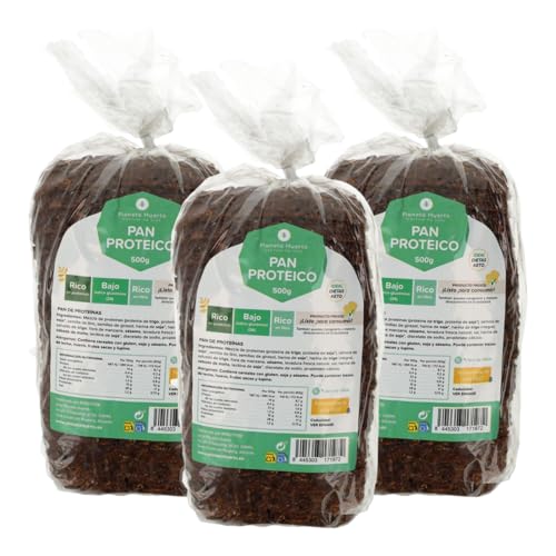 PLANETA HUERTO | Pan Proteico 500 g – Pan Rico en Proteínas y Fibra con Bajo Índice Glucémico, Ideal para Dietas Fitness o Keto, Listo para Consumir o Congelar