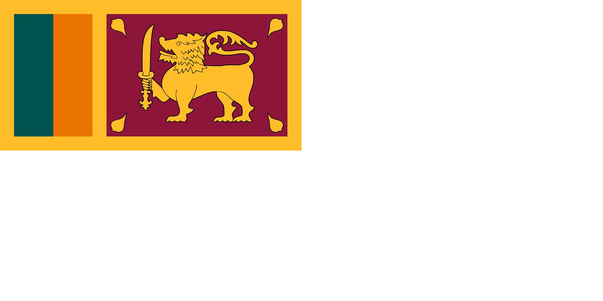 Drapeau Naval Ensign of Sri Lanka résistant pour remplacer vos pavillons usés