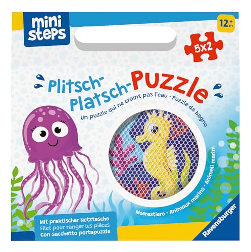 Preisvergleich Produktbild Ravensburger ministeps 4588 Plitsch-Platsch-Puzzle Meerestiere - Outdoor- & Badespielzeug, Spielzeug ab 1 Jahre, inklusive praktischer Netztasche