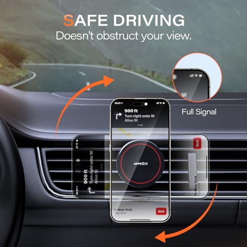image for APPS2Car for MagSafe Car Mount Air Vent [2 Pack] Magnetic Car Mount fo