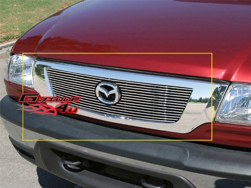 Aps M66238A Polished Aluminum Billet Grille Bolt Over For Select Mazda B2300 Models #TOP8