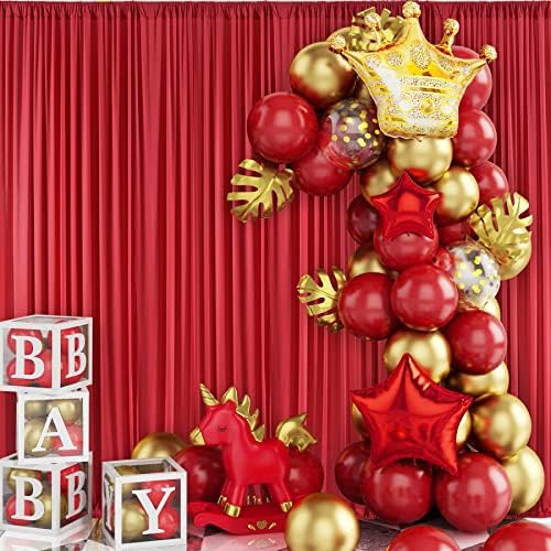 10ftx30ft Royal Blue Thick Wrinkle Free Backdrop Curtain Panels for Parties, 6 Panels 5ftx10ft Polyester Photography Backdrop Drapes, Wedding Birthday Party Baby Shower