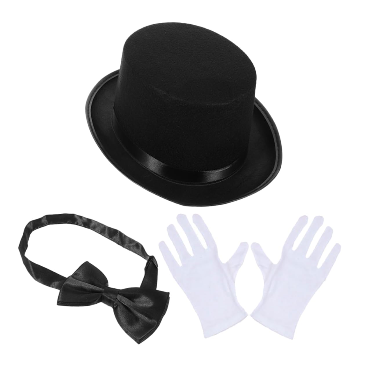ULDIGI Deluxe Detective Costume Set Top Hat Bow Tie Gloves for Halloween Detective Party Magician's Prop