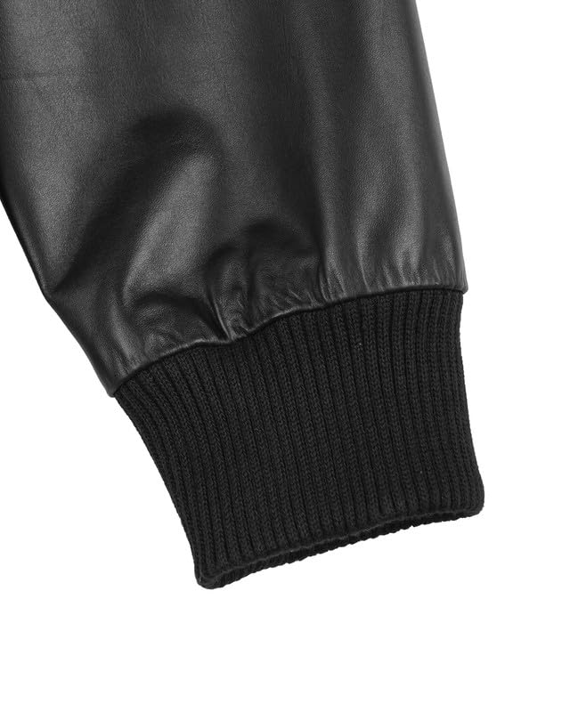 Image of Blingsoul Disc Real Leather Jacket Men- Black Leather Jacket | [1100813] Clark, M