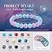 Landical 24 Pcs 8mm Gemstones Beaded Bracelets for Men Women Stretch Round Bead Bracelets Set Healing Crystal Stone Bracelets Semi Precious Bracelets