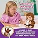 Little Live Pets My Baby Monkey Mango, 50+ Sounds and Reactions, Plush Interactive Monkey Toy Set with Accessories, Interactive Pets for Kids Ages 4+