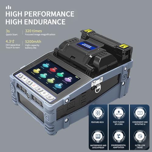 Image of New Model Fiber Optical SM MM Fusion Splicer Six Motor Core Alignment Fiber Splicing 6S Heating 15S Integrate VFL & OPM