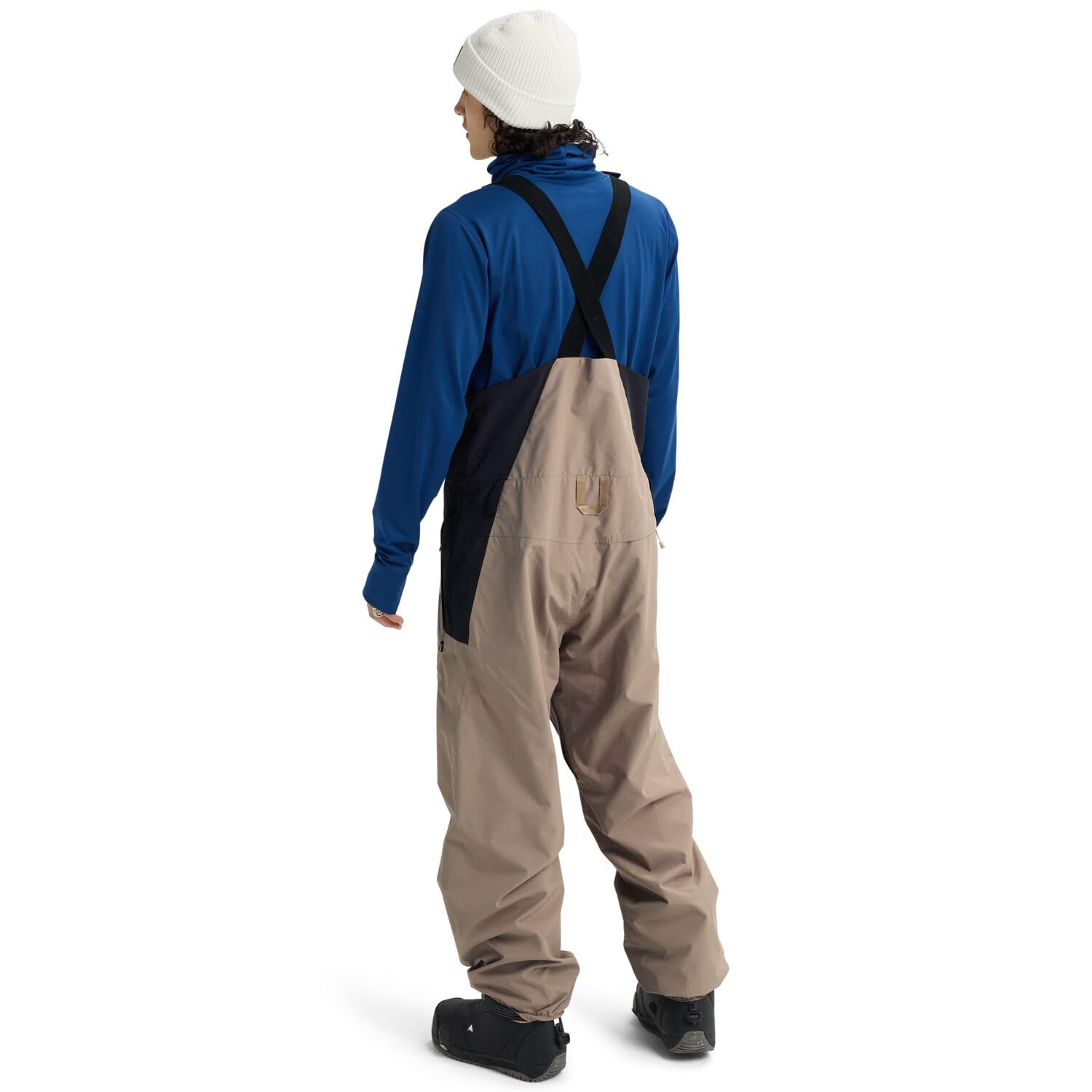 Burton - Spodnie narciarskie/Snow Reserve 2l Relaxed Bib Summit Taupe/True Black Mężczyźni - Beżowy