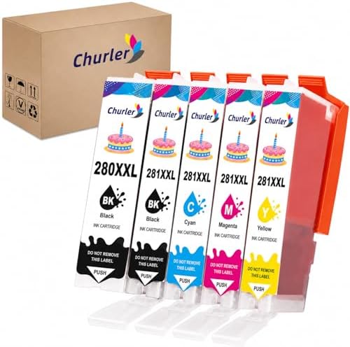 PGI-280XXL CLI-281XXL Ink Cartridges 5-Pack Replacement for Canon 280XL 281XL TS702 Ink Cartridges Compatible with Canon Printer PIXMA TS702a TR7620a TR8620a for Creative Image image 4